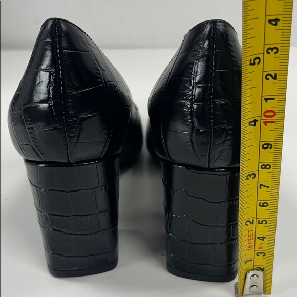 New Aquatalia Peony Croc Embossed Pump in Black Size 7.5 - Picture 6 of 9